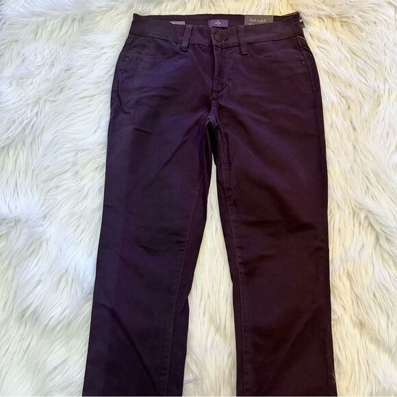 NYDJ Samantha Slim Jeans Sz OP Not Your Daughter's Jeans Merlot Nordstrom NWT - Picture 2 of 14